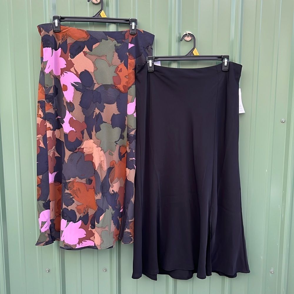 Women's Midi Slip Skirt 2-Pack Size L